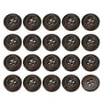 thumbnail image 1 of Uxcell 50Pack Wooden Buttons 23mm 4 Hole Round Wood Sewing Button Craft, Dark Brown, 1 of 4