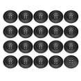 thumbnail image 1 of Uxcell 50Pack Wooden Buttons 38mm 4 Hole Round Wood Sewing Button Craft, Black, 1 of 4