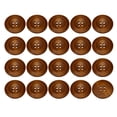 thumbnail image 1 of Uxcell 50Pack Wooden Buttons 38mm 4 Hole Round Wood Sewing Button Craft, Coffee, 1 of 4