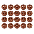 thumbnail image 1 of Uxcell 50Pack Wooden Buttons 9mm 4 Hole Round Wood Sewing Button Craft, Red Brown, 1 of 4