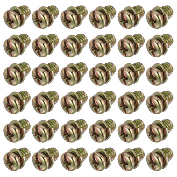 Uxcell 50Pcs 1/4x8 (1/4-20UNC) Ceiling Fan Blade Screws, Color-plated zinc