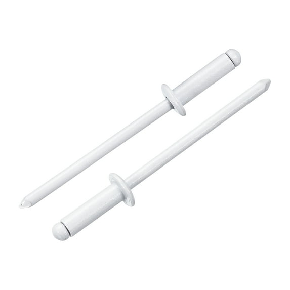 Uxcell 50Pcs 1/8"x3/8" Aluminum Blind Rivets, Dome Head Long Split Rivets, White