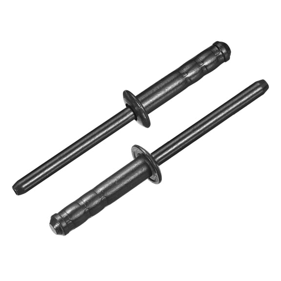 Uxcell 50Pcs 3/16"x3/4" Aluminum Blind Rivets, Dome Head Multi Grip Fasteners, Black