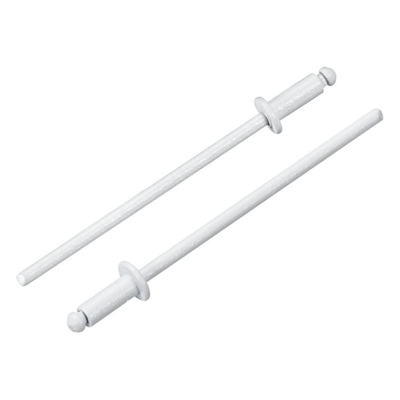 Uxcell 50Pcs 3/32"x1/4" Aluminum Blind Rivets, Dome Head Long Split Rivets, White
