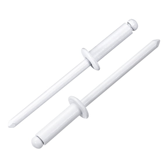 Uxcell 50Pcs 5/32"x1/2" Aluminum Blind Rivets, Dome Head Long Split Rivets, White