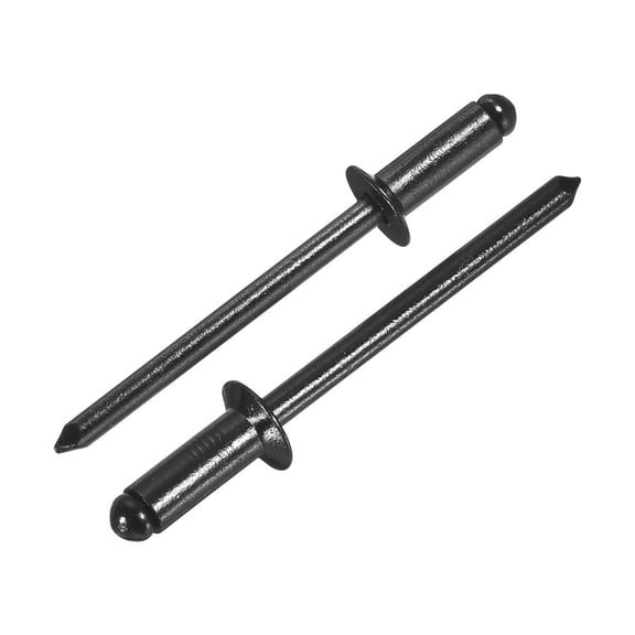 Uxcell 50Pcs 5/32"x3/8" Aluminum Blind Rivets, Countersunk Head Split Rivets, Black