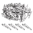 thumbnail image 1 of Uxcell 50Pcs Alligator Clips 35mm Large Steel Crocodile Clamps for Multimeter Laboratory Electric Battery Testing Cable Clip, Silver, 1 of 6