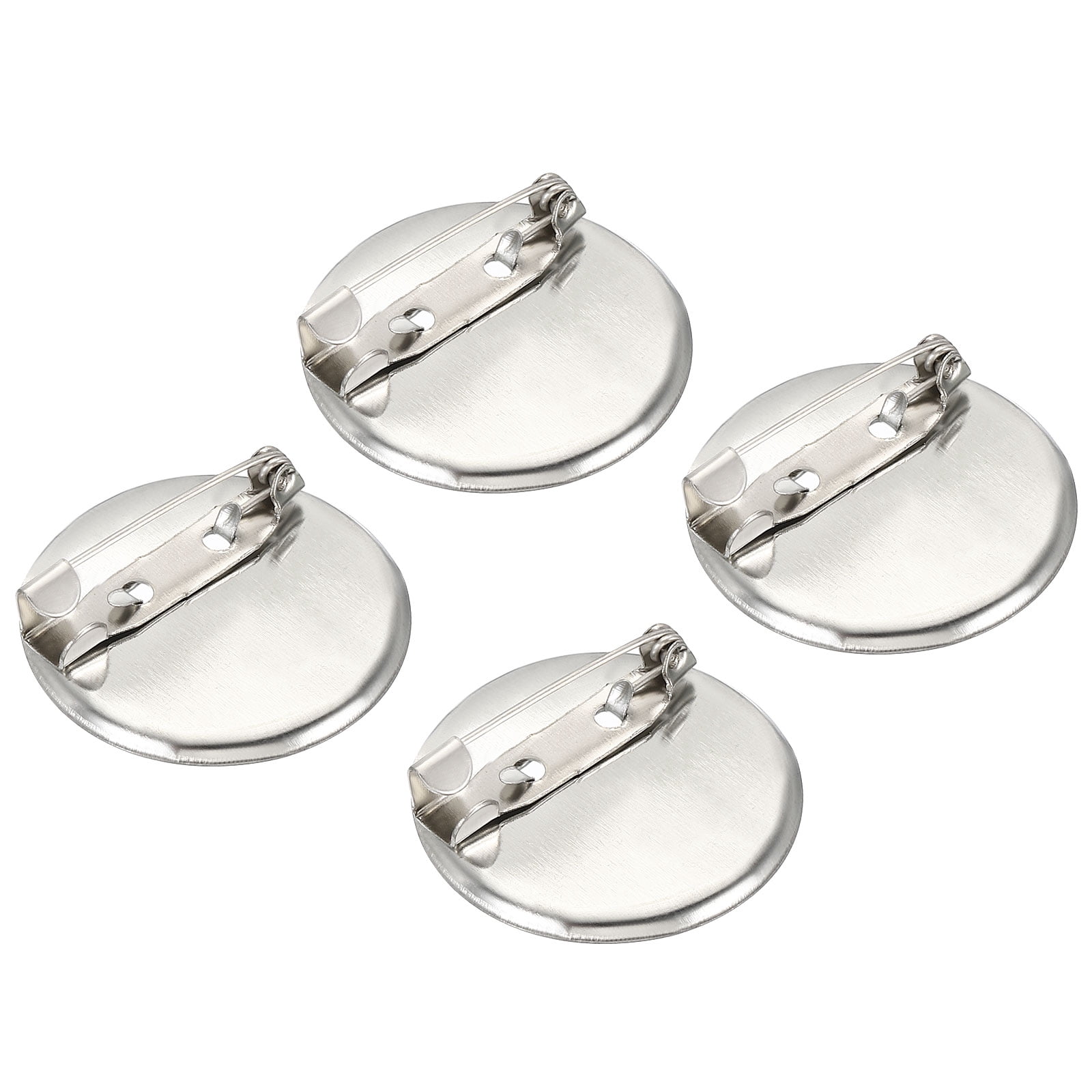 Uxcell 50Pcs Brooch Clasp Pins Disc Base 29mm Blank Trays for ID Badges ...