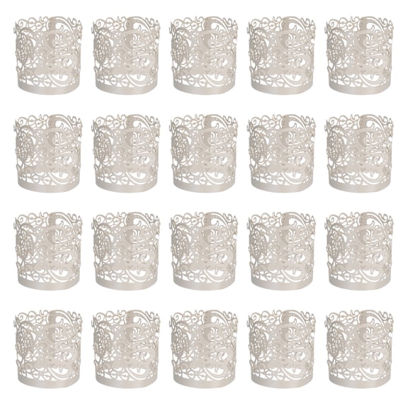 Uxcell 50Pcs Candle Wraps Decorate Tea Light Wrap for Party Decoration, Silver
