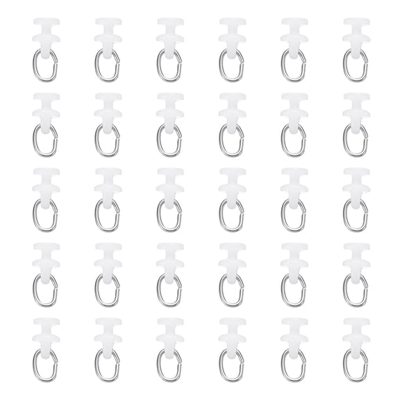 Uxcell 50Pcs Curtain Track Glider Pulley Straight Curved Curtain Track Rollers for Window Tracks Carrier Accessories