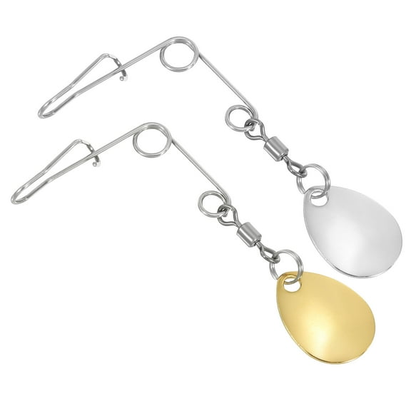 Uxcell 50Pcs Fishing Spinnerbait Wire with Blade, Small-sized Water-drop