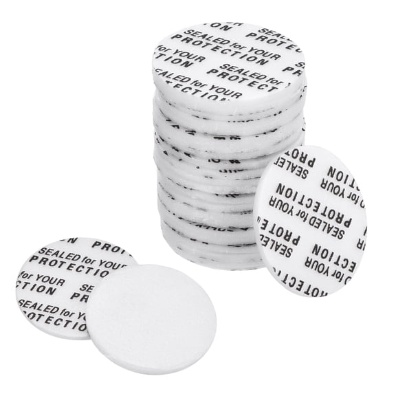 Uxcell 50Pcs Foam Lid Liner, 0.75" PS Foam Lid Liner Adhesive Round Pressure Sensitive Seal Resistant Tamper for Plastic Glass Metal Jar Bottle Cap Seals Protection