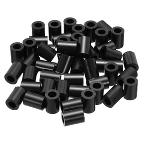 Uxcell 50Pcs M8 ABS Spacers 1/4" ID x 7/16" OD x 0.59" l Plastic Round Spacer Washers Black Standoff Nut Unthreaded for M6 or 1/4 Inch Screws Bolts Electrical Outlet