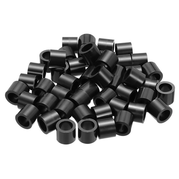 Uxcell 50Pcs M8 ABS Spacers 5/16" ID x 1/2" OD x 0.39" l Plastic Round Spacer Washers Black Standoff Nut Unthreaded for M8 or 5/16 Inch Screws Bolts Electrical Outlet