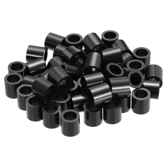 Uxcell 50Pcs M8 ABS Spacers 5/16" ID x 1/2" OD x 0.47" l Plastic Round Spacer Washers Black Standoff Nut Unthreaded for M8 or 5/16 Inch Screws Bolts Electrical Outlet
