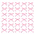 thumbnail image 1 of Uxcell 50Pcs Mini Ribbon Bow 1.8 inch Mini Fabric Satin Ribbon Flower Bows Pink, 1 of 7