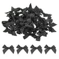 thumbnail image 1 of Uxcell 50Pcs Mini Ribbon Bow Mini Fabric Satin Ribbon Flower Bows Craft DIY Sewing Wedding Birthday Party Black, 1 of 6