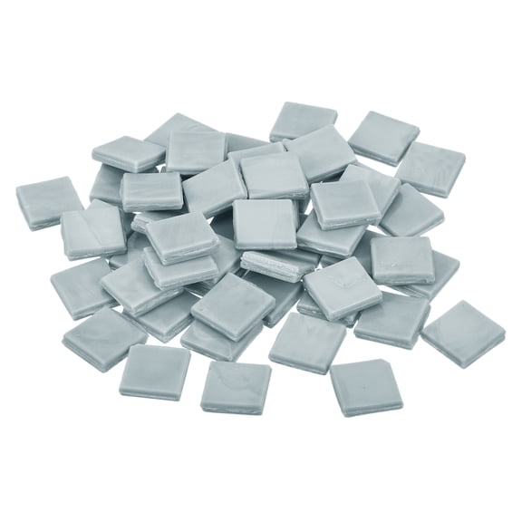 Uxcell 50Pcs Mosaic Tiles, Micro Glass Tiny Mini Mosaic Tile DIY Hobbies Handmade Crystal Free Stone Craft Dull Grey