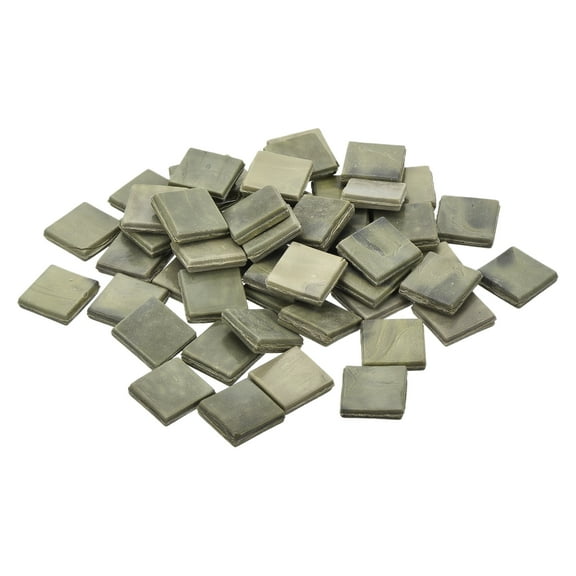 Uxcell 50Pcs Mosaic Tiles, Micro Glass Tiny Mini Mosaic Tile DIY Hobbies Handmade Crystal Free Stone Dull Deep Brown