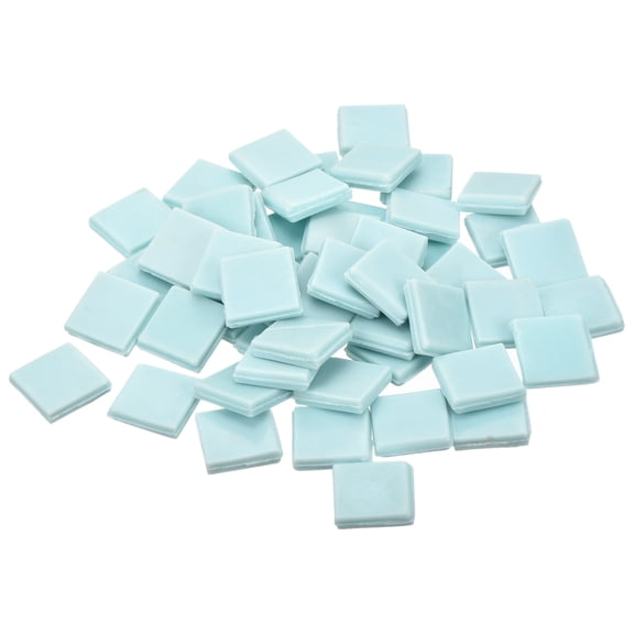Uxcell 50Pcs Mosaic Tiles, Micro Glass Tiny Mini Mosaic Tile DIY Hobbies Handmade Crystal Free Stone Light Navy Blue