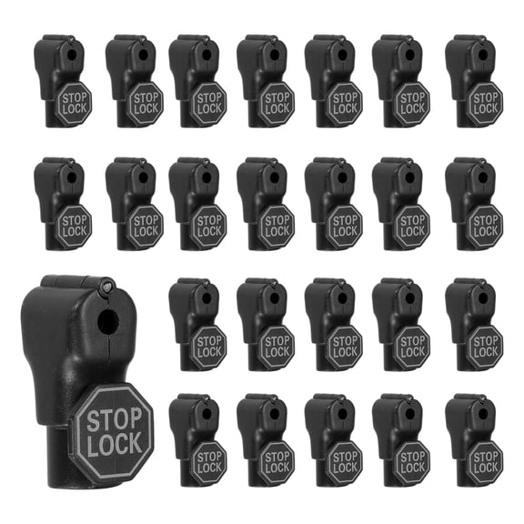 Uxcell 50Pcs Peg Hook Locks (4.5mm) PC Magnet Anti-Theft Pegboard Display Hook Locks Security Red Stop Tools, Fits Retail Shop/Shopping Center/Garage Tools, Black