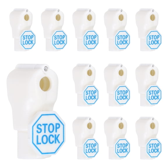 Uxcell 50Pcs Peg Hook Locks (6mm) PC Magnet Anti-Theft Pegboard Display Hook Locks Security Red Stop Tools, Fits Retail Shop/Shopping Center/Garage Tools, White