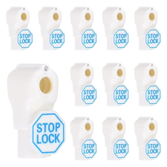 Uxcell 50Pcs Peg Hook Locks (7mm) PC Magnet Anti-Theft Pegboard Display Hook Locks Security Red Stop Tools, Fits Retail Shop/Shopping Center/Garage Tools, White