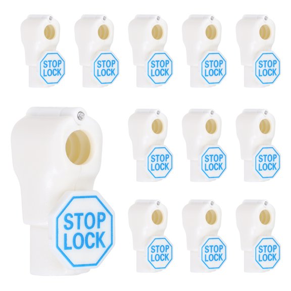 Uxcell 50Pcs Peg Hook Locks (8mm) PC Magnet Anti-Theft Pegboard Display Hook Locks Security Red Stop Tools, Fits Retail Shop/Shopping Center/Garage Tools, White