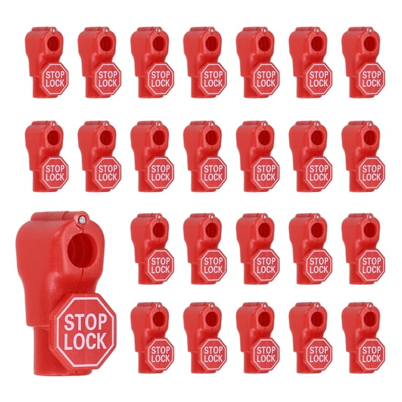 Uxcell 50Pcs Peg Hook Locks (8mm) PC Magnet Anti-Theft Pegboard Display Hook Locks Security Red Stop Tools, Fits Retail Shop/Shopping Center/Garage Tools, Red