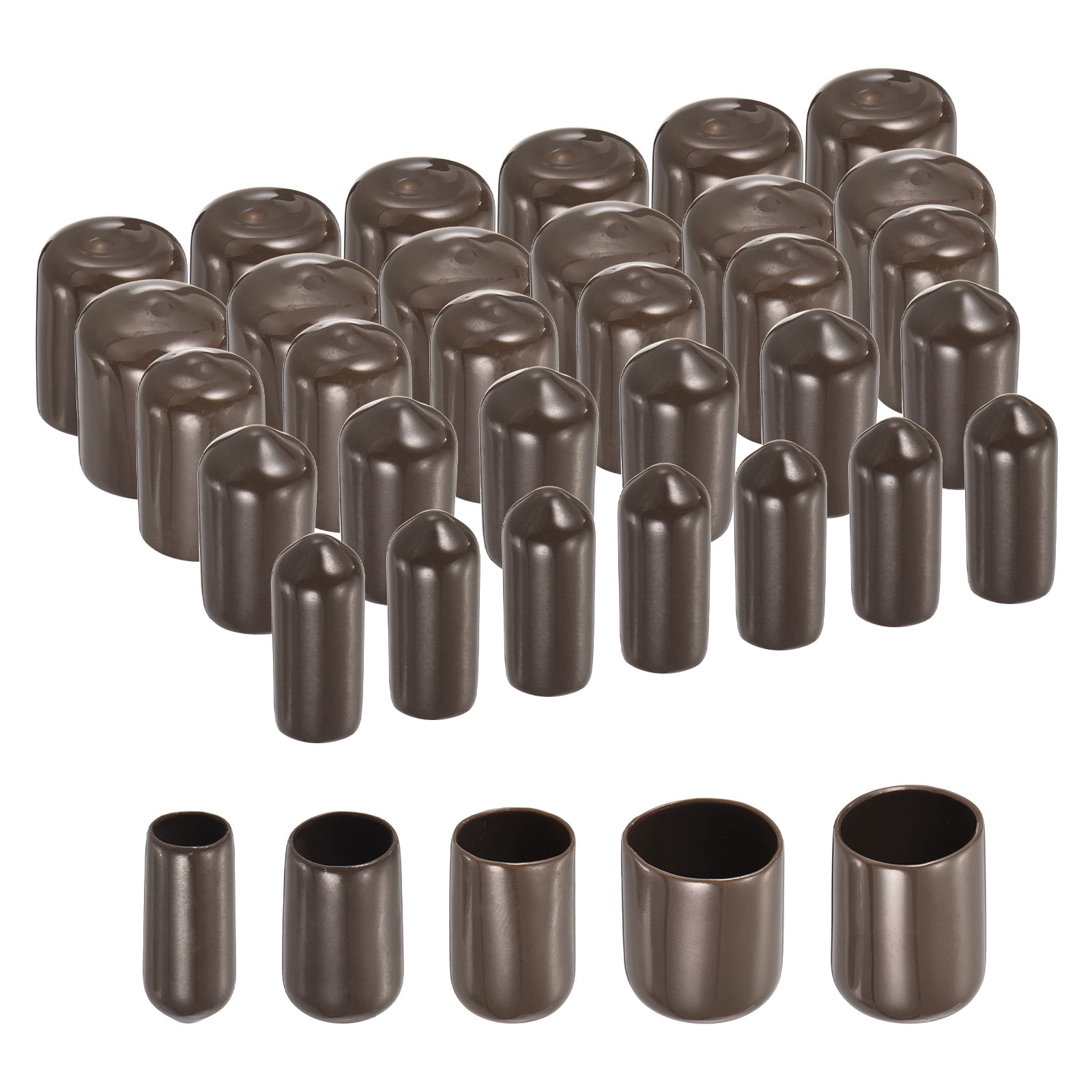 Threaded Caps Rounded Uxcell 50Pcs Round Rubber End Caps 1/4