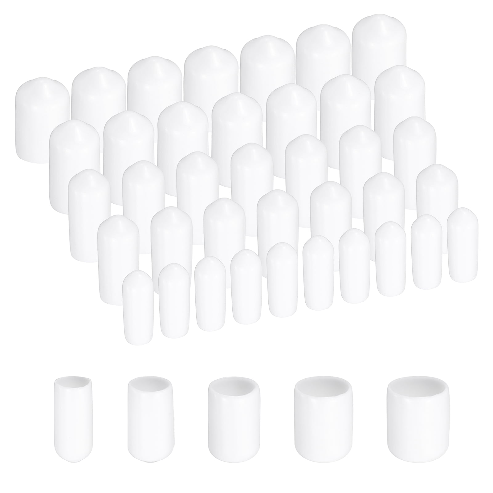 Uxcell 50Pcs Round Rubber End Caps Protective Caps 6mm 8mm 10mm 12mm ...