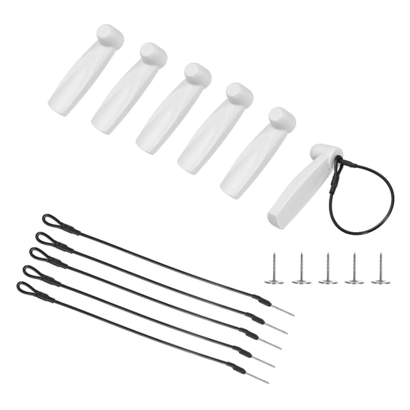 Uxcell 50Pcs Security Hard Tags - Reusable AM 58kHz Retail Security Clothes Hard Tags 2.56"Length with Pins Lanyards, Fits Clothing/Shoes/Hats, Light Gray