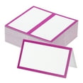 thumbnail image 1 of Uxcell 50Pcs Table Place Cards, 3.5 x 2 Inches Blank Name Place Cards for Table Setting Wedding Reception, Purple, 1 of 6