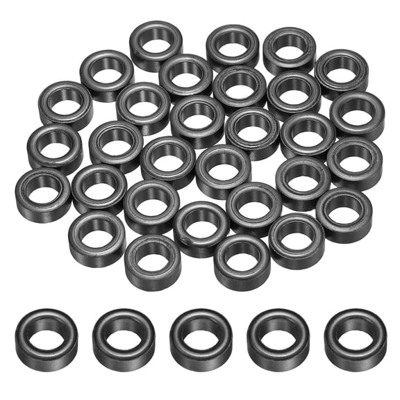 Uxcell 50Pcs Toroid Core, 0.39" ODx0.24" IDx0.16" H Ferrite Choke Ring Iron Powder Inductor Ferrite Rings 5.0-6.5uH for Instrument Transformers Ballasts Voltage Regulators, Black