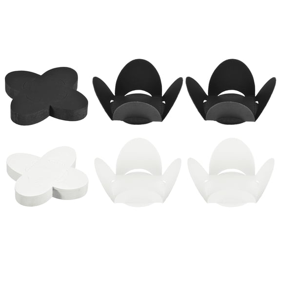 Uxcell 50Pcs Truffle Wrappers, Mini Cupcake Liners, Chocolate Candy Cups, Dessert Base Liners for Christmas, Valentine's Day, Wedding Birthday Party, Black/White