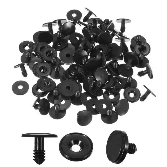 Uxcell 50Set 20mm 13/16" Doll Joints, Plastic Removable Animal Joints Connector Engage Bolt Doll Making Supplies for Bear Limbs Head Joint DIY, Black