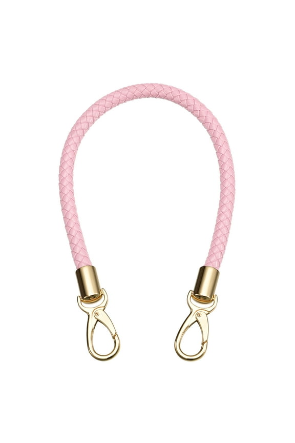 50cm/19.7" Braided Leather Purse Replacement Strap for Handbag, Pink