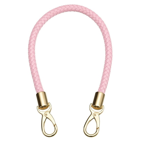 Uxcell 50cm/19.7" Braided Leather Purse Replacement Strap for Handbag, Pink