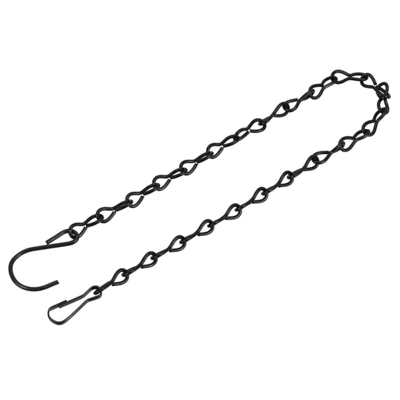 Uxcell 50cm Extension Lighting Chain S Hook Hanging Chains Black 2 Pack