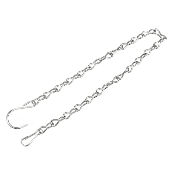 Uxcell 50cm Extension Lighting Chain S Hook Hanging Chains Silver Tone 4 Pack