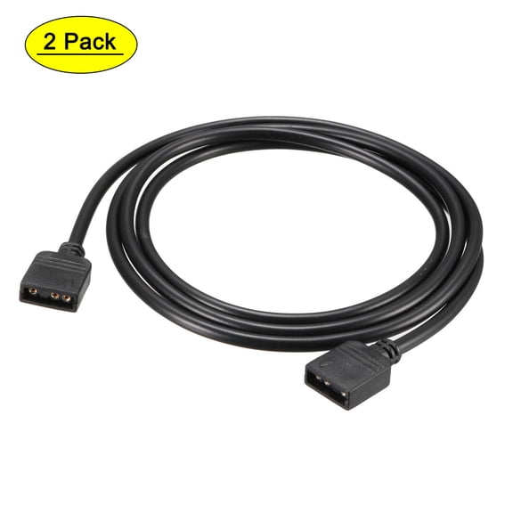 Uxcell 50cm Female to Female 3 Pin ARGB Splitter Cable for 5050 3528 LED 2 Pack