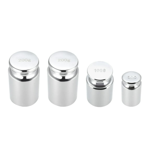 Uxcell 50g 100g 200g M1 Precision Chrome Plated Steel Calibration Weight Set 4 Pack