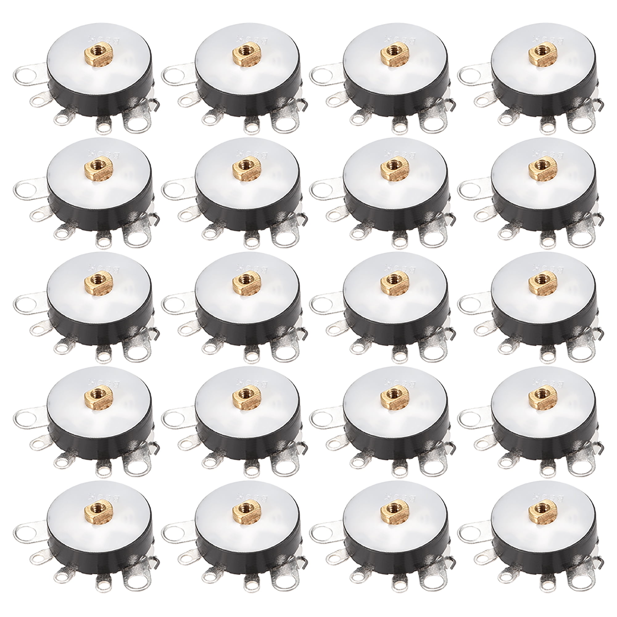Uxcell 50k ohm Single Turn Rotary Film Wheel Potentiometer Variable ...