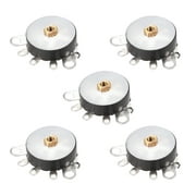 Uxcell 50k ohm Single Turn Rotary Film Wheel Potentiometer Variable Resistors Carbon Silver Tone 5pcs