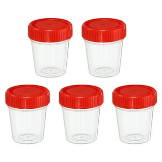 Salusware - 6 Pack - 5.5 oz with Red Cap - Plastic Spice Jars Bottles Containers - Perfect for Storing Spice, Herbs and Powders - Lined Cap - Safe