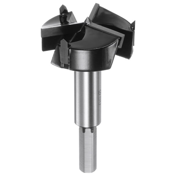 Uxcell 50mm (2") Carbide 3 Flutes 4 Spurs Wood Hole Hinge Boring Forstner Drill Bit