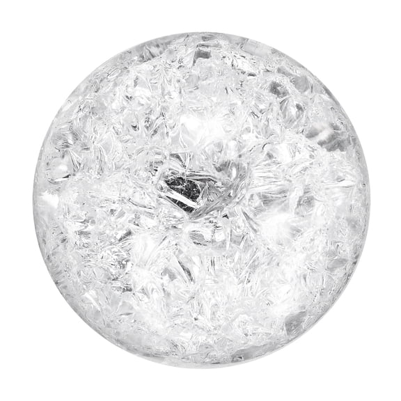 Uxcell 50mm/2" Crystal Sphere Ball Ice Cracked Glass Solid Decorative Sphere Crystal Ball Prop Ornament for Feng Shui Divination Tabletop Fountain Decoration, Clear