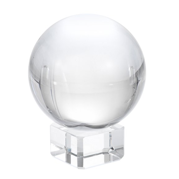 Uxcell 50mm/2" K9 Crystal Ball Decorative Ball with Gift Box and Crystal Stand Clear 1 Set