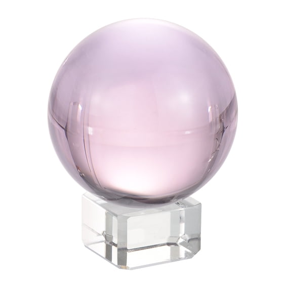 Uxcell 50mm/2" K9 Crystal Ball Decorative Ball with Gift Box and Crystal Stand Pink 1 Set