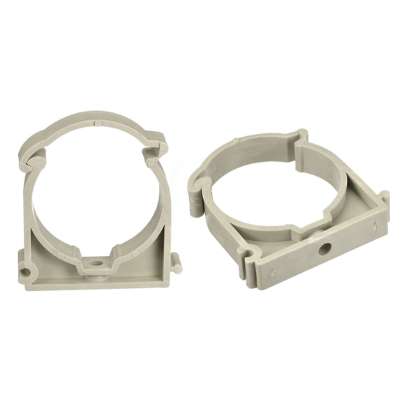 Uxcell 50mm Dia Gray PPR Pipe Clamps Clips Hose Fittings with Lock 8Pcs